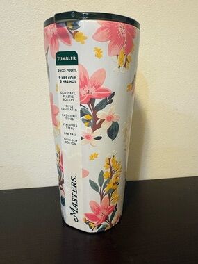 Masters Floral Travel Tumbler in Pink, Yellow & Green
